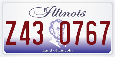 IL license plate Z430767