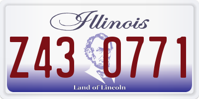 IL license plate Z430771