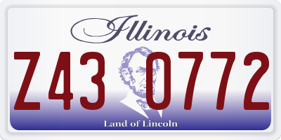 IL license plate Z430772