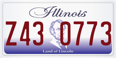 IL license plate Z430773
