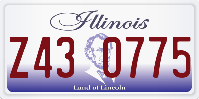 IL license plate Z430775