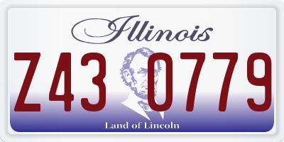 IL license plate Z430779