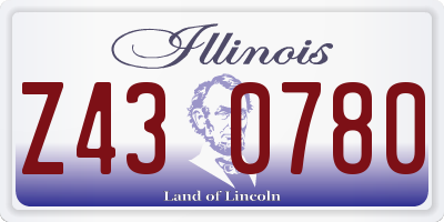 IL license plate Z430780