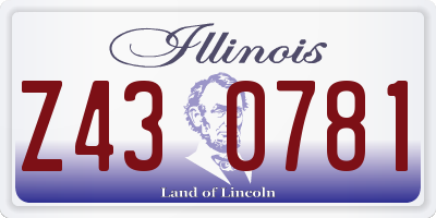 IL license plate Z430781