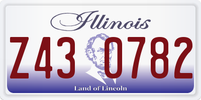 IL license plate Z430782