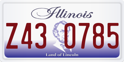 IL license plate Z430785