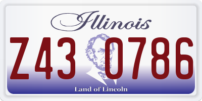 IL license plate Z430786