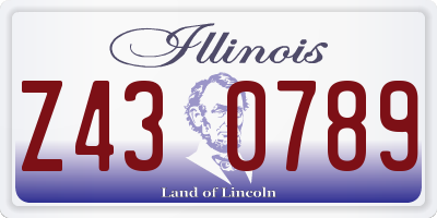 IL license plate Z430789