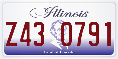 IL license plate Z430791
