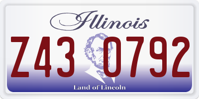 IL license plate Z430792