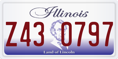 IL license plate Z430797