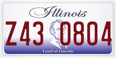 IL license plate Z430804