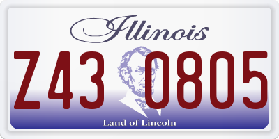 IL license plate Z430805
