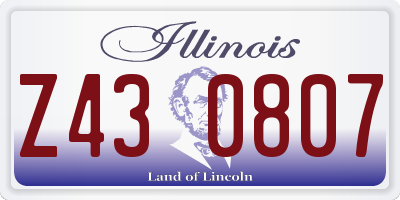 IL license plate Z430807