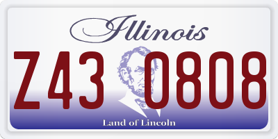 IL license plate Z430808