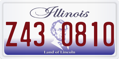 IL license plate Z430810