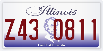 IL license plate Z430811