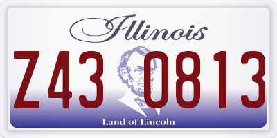 IL license plate Z430813