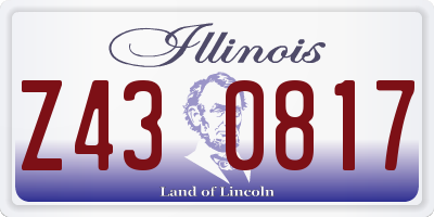 IL license plate Z430817