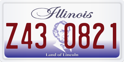 IL license plate Z430821
