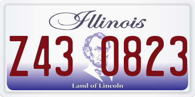 IL license plate Z430823