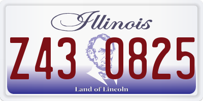 IL license plate Z430825