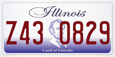 IL license plate Z430829