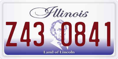 IL license plate Z430841