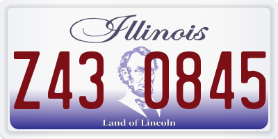 IL license plate Z430845