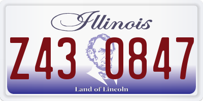 IL license plate Z430847