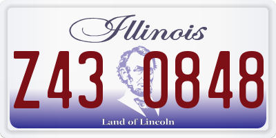 IL license plate Z430848