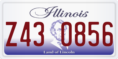 IL license plate Z430856