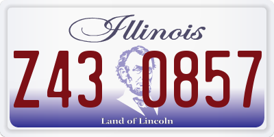 IL license plate Z430857