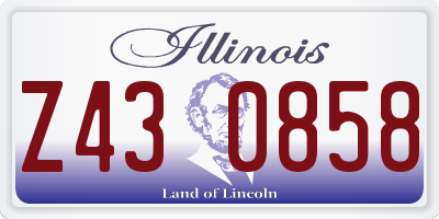 IL license plate Z430858