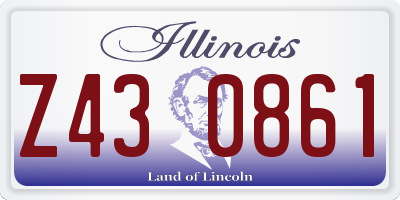 IL license plate Z430861