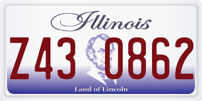 IL license plate Z430862