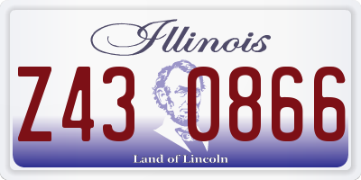 IL license plate Z430866