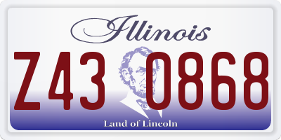 IL license plate Z430868
