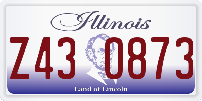 IL license plate Z430873