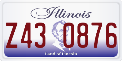 IL license plate Z430876