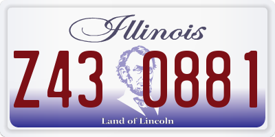 IL license plate Z430881
