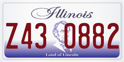 IL license plate Z430882