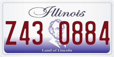 IL license plate Z430884
