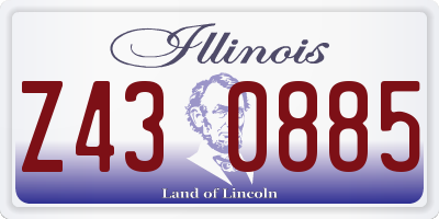 IL license plate Z430885