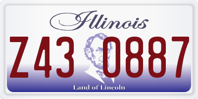 IL license plate Z430887