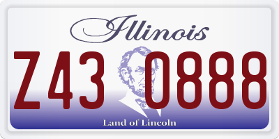 IL license plate Z430888