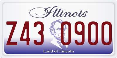 IL license plate Z430900