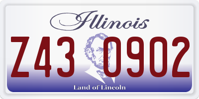 IL license plate Z430902