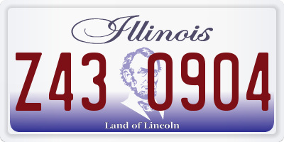 IL license plate Z430904