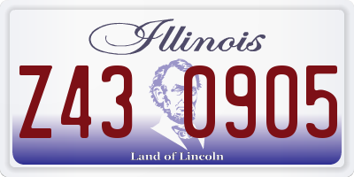 IL license plate Z430905